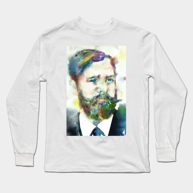 SIGMUND FREUD - watercolor portrait.5 Long Sleeve T-Shirt by lautir